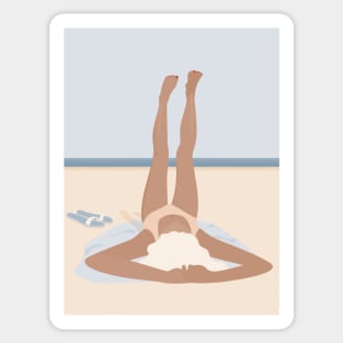 Chillin' Beach Girl Sticker